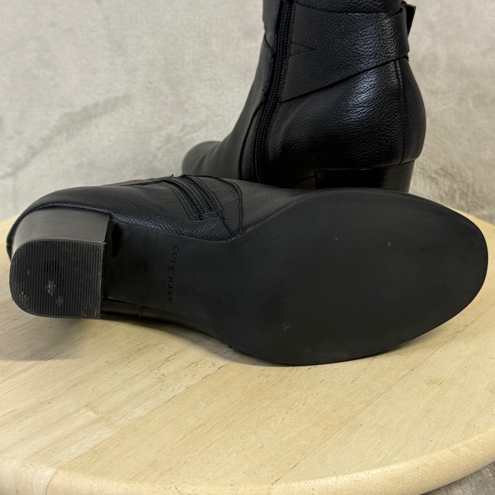 Cole Haan Signature Grand.OS Pebbled Leather Buckle Ankle Boots W02756 8.5B - Picture 10 of 16